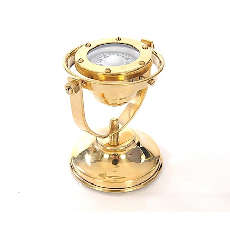 Homeroots Multi Color Gimbaled Compass - 4.5 x 5 x 5.5 in. 364307