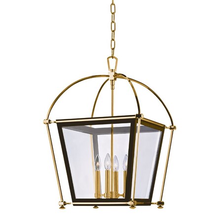 Hudson Valley Lighting Hollis 4 Light Lantern 18.25 In. Aged Brass 3618-AGB