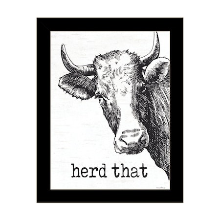 Homeroots Herd That Black Framed Print Bathroom Wall Art 530077