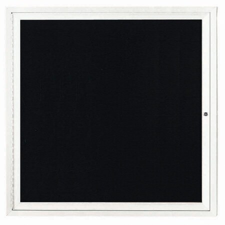 Aarco Enclosed Letter BoardDirectory w/ Powder Coated White Aluminum Frame, 36''Hx36''W, 1 Door ADC3636W