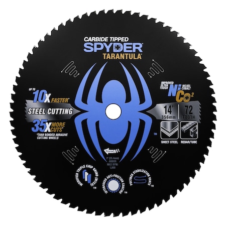 Spyder 14in 72T Metal Cutting Blade, Ring Pack 13506
