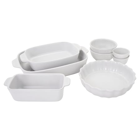 Henckels Ceramic 8-pc Mixed Bakeware & Serving Set - White 1021841