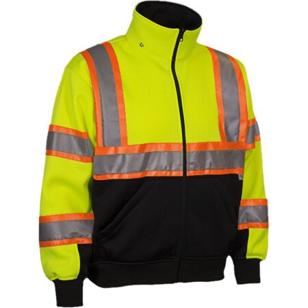 Reflective Apparel ANSI Type R Class 3 Sweatshirt with Removable Hood, Inner Liner 602CX-LB-2X