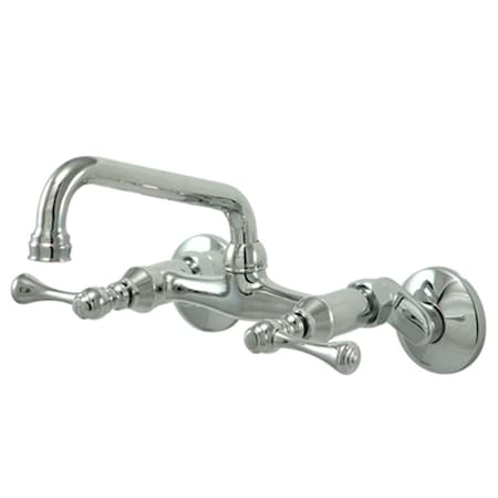 Blueprints 4 Inch -8 Inch Adjustable Center Wall Mount Kitchen Faucet - Polished Chrome BL2599229