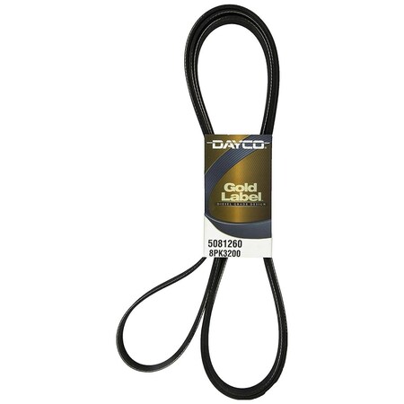 Dayco 5081260 12.8 oz Poly Rib Gold Label Belt D35-5081260