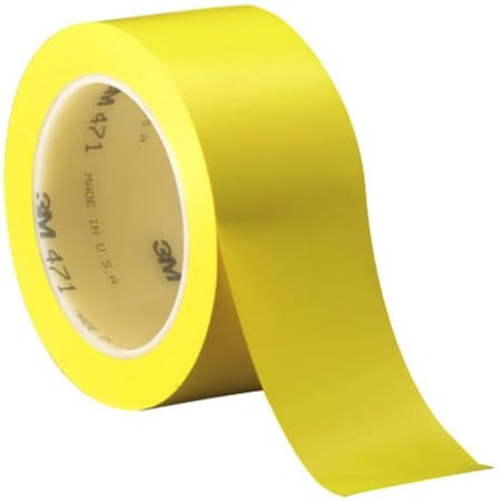 Box Packaging 3M Solid Vinyl Tape Yellow 471 2" x 36 Yds 5.2 Mil - 3/PACK T9674713PKY