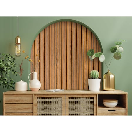 American Pacific 1/4''x4 'x8 ' Fluted Teak Wall Paneling F-52-1004