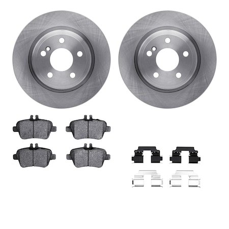 Dynamic Friction Co DFC Rotors with EURO 5000 Ceramic Brake Pads includes Hardware 6612-63365