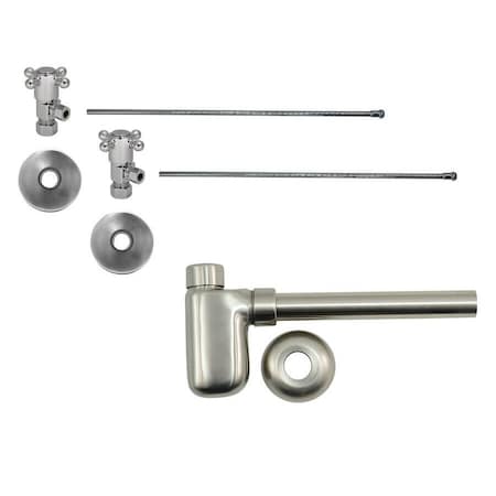 Mountain Plumbing Lavatory Kit - Brass Cross Handle 1/4 Turn Valve (MT4003X) in Antique Brass MT8000-NL/AB