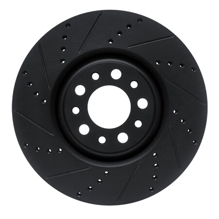 Dynamic Friction Co DFC Brake Rotor - Drilled and Slotted - Black 633-16012L