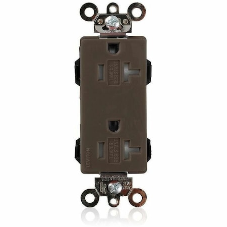 Leviton PlugsandReceptacles, 20A, 125VAC, Brn, Nylon MT163