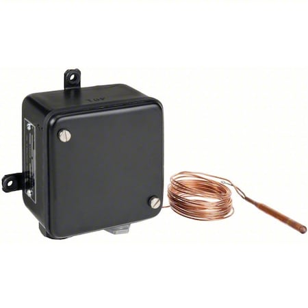 Johnson Controls Line Voltage Mechanical Thermostat, Heat or Cool, 0 to 150 F, Screwdriver, 120 to 277V AC, 1C, 1H A19ANC-1C