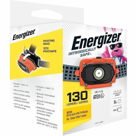 Energizer ENERGIZER 60 Lumens, LED Orange Headlamp ENISHD32E