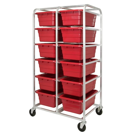 Quantum Storage Systems MOBILE RACK W/12 RED TUBS TR12-2516-8RD