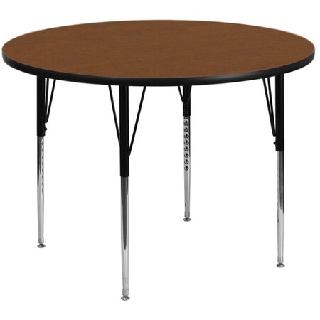 Flash Furniture Round Activity Table, Laminate, Wood Grain XU-A48-RND-OAK-H-A-GG