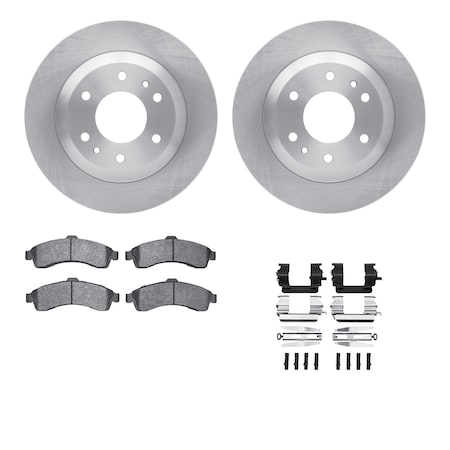 Dynamic Friction Co DFC Brake Rotor with 5000 Brake Pads and Hardware Kit 6512-48285