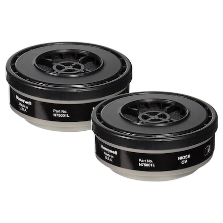 North NORTH SAFETY Organic Vapor Cartridge, low profile 2PK N75001L