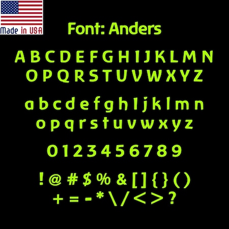 Aacc Self-Adhesive Vinyl Number: 3, Size: 11 in. Color: Hi-Viz-Green Font: Anders, 1 sticker AACC-Anders-N3-Hi-Viz-Green-I11x1