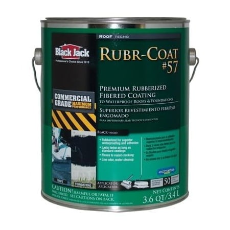 Gardner-Gibson 6080-9-34 Black Jack Pro Series Rubber Seal No.57 Rubberized SBS Roof Coating; 3.6 qt. 801003