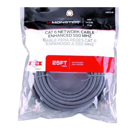 Monster Cable Just Hook It Up 25 ft. L Category 6 Networking Cable 140276-00