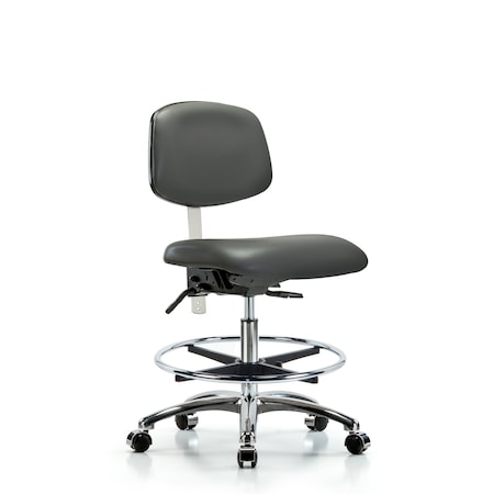 Blue Ridge Ergonomics Vinyl Clean Room Chair BR-NCR-VMBCH-CR-T1-A0-CF-CC-8823