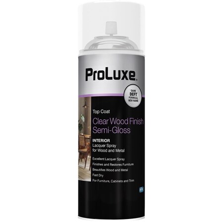 Deft ProLuxe Semi-Gloss Clear Oil-Based Wood Finish Lacquer Spray 12.25 oz DFT011S/54