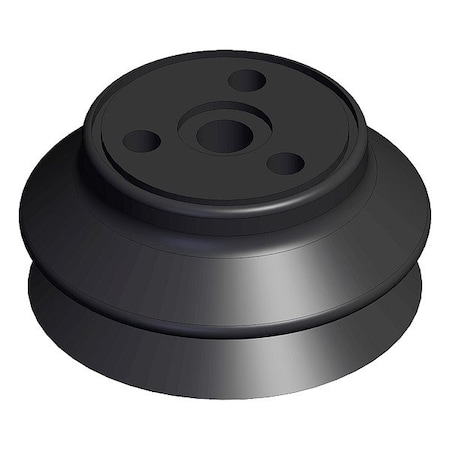 Smc Vacuum Pad, Black, Bellows Pad ZP40HBS
