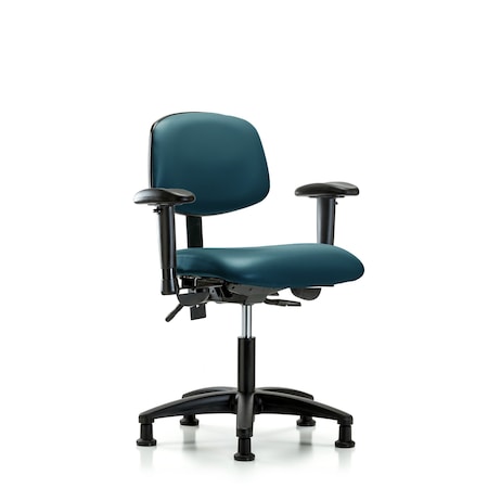 Blue Ridge Ergonomics Vinyl Chair, Vinyl, Adjustable Arms BR-VDHCH-RG-T1-A1-RG-8801