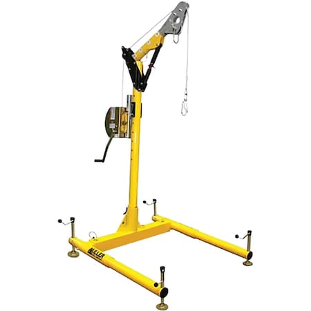 Miller Portable Confined Space System, includes ManHandler Hoist/Winch, Cable, Mast, Base, and Mounting Bracket DH-1/