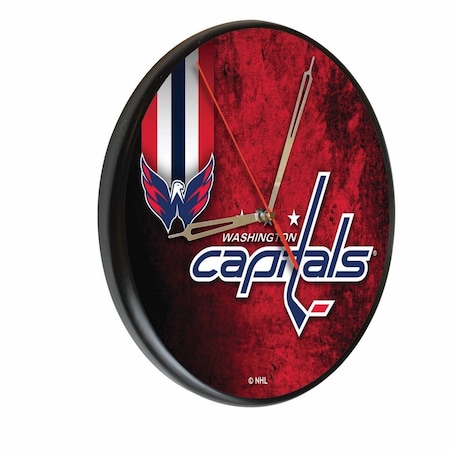 Holland Bar Stool Co Washington Capitals 13" Solid Wood Clock WClkPBlk03WshCap