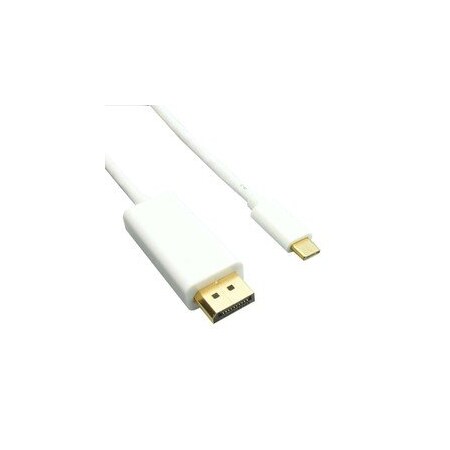 Cable Wholesale USB-C video cable, USB-C device to DisplayPort display, 3 foot, white 10U2-36003
