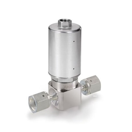 Ham-Let Actuated Valve, 2 Port UCV, 1/4 in, Swivel HM20-4VKC-GF4