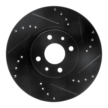 Dynamic Friction Co DFC Brake Rotor - Drilled and Slotted - Black 633-07004R