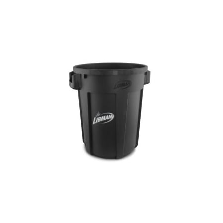 Libman Commercial 32 Gallon Trash Can Black, 6PK 1570