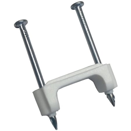 Gardner Bender Cable Staple, 12 in W Crown, 114 in L Leg, PlasticPolyethylene PS-150Z