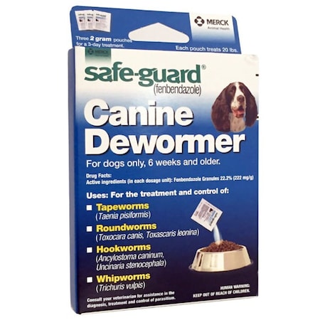 Merck Safe-Guard Canine, 2gm, 3PK 040553