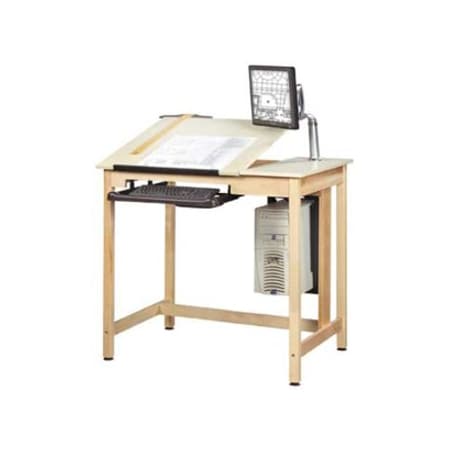 Diversified Spaces Drawing Table DRAWING TABLE, 30" D X 39-3/4" H, 42" W X Plastic Laminate, Almond CDTC-70