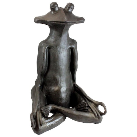 Emsco Group Emsco  21 in. Natural Bronze Appearance Yoga Frog Statue 92510-1