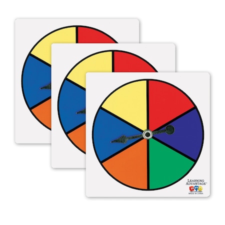 Learning Advantage Six-Color Spinners, 15PK 7354