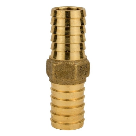 Water Source Pipe Coupling, 3/4 in, Barb, Brass IC75NL