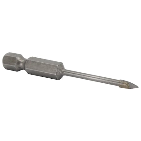 Drill America 1/8" Carbide Tipped Glass & Tile Drill Bit with Hex Shank DWDGD1/8HEX
