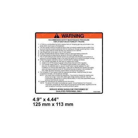 Mitsubishi REPLACEMENT DECAL, WARNING 93165-18500