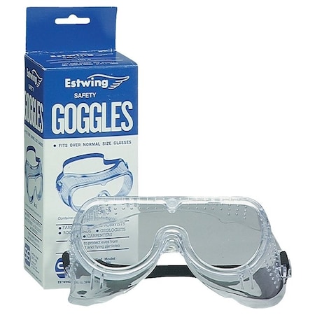 Estwing Ventilated Safety Goggles, Polycarbonate Lens, Replaceable Frame, Soft Vinyl Frame #6
