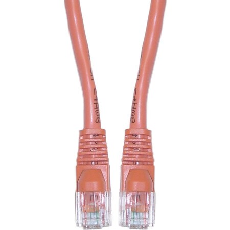 Cable Wholesale CableWholesale 10X8-03110 Cat6 Orange Ethernet Patch Cable Snagless Molded Boot 10 foot 10X8-03110