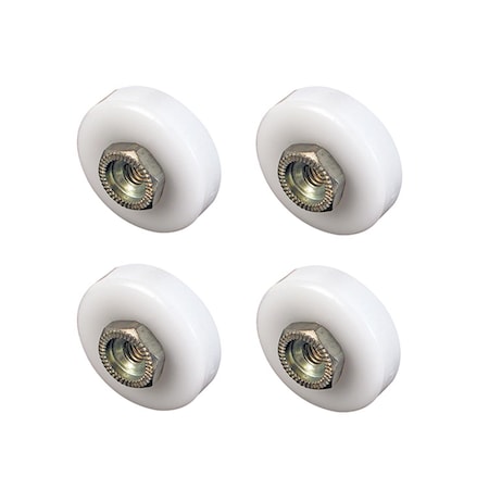 Prime-Line Prime-Line 3/4 in. D White Plastic/Steel Tub Enclosure Roller 4 pk M 6152