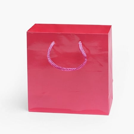 Nashville Wraps Hot Pink Gloss Gift Bags, Jewel 6.5x3.5x6.5, 10PK GTJMHP