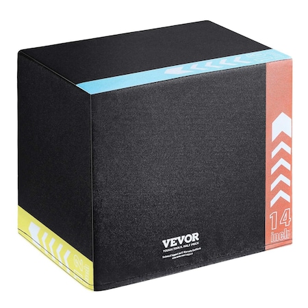 Vevor 16/14/12 Inch 3 in 1 Plyometric Jump Box Fitness Exercise Plyo Box Cotton SS-Z-16-14-12