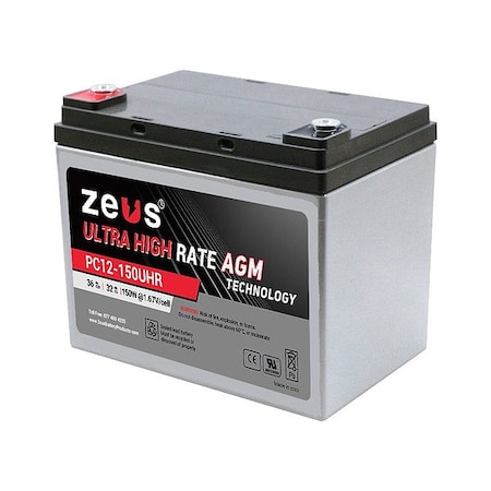 Zeus Battery Products 150W 12v Ultra High Rate SLA Battery PC12-150UHR