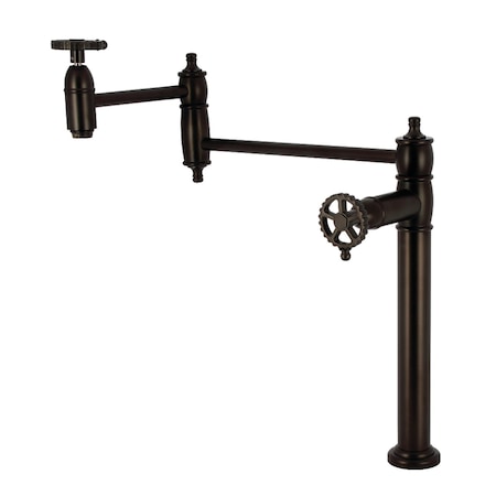 Kingston Brass Deck Mount Pot Filler Faucet, Oil Rubbed Bronze KS3705CG