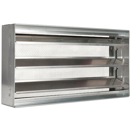 Master Flow Foundation Vent, 15-3/8 in W, 8 in H, 73 sq-in Net Free Ventilating Area, Aluminum BVSII